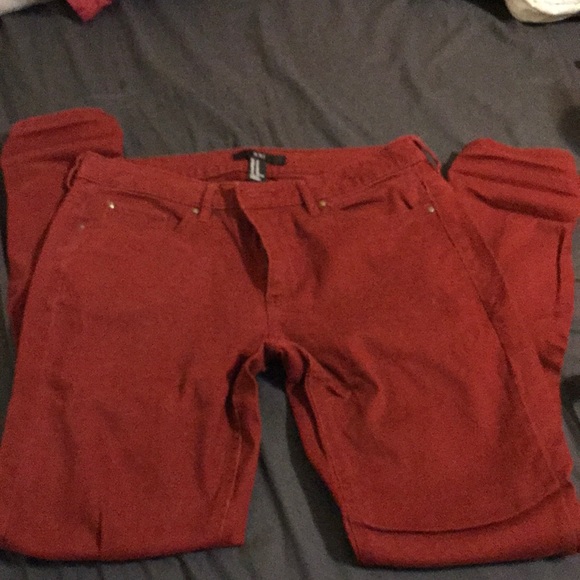 Mid-rise Red Forever 21 skinny jeans - Picture 1 of 2